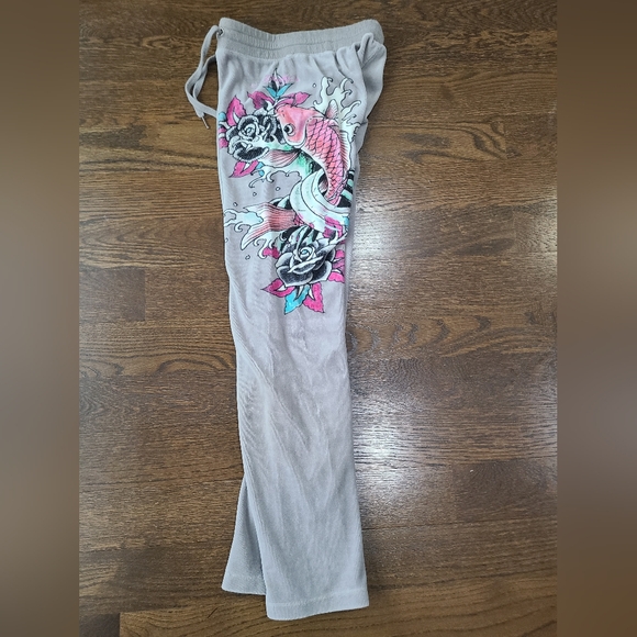 Vintage Ed Hardy Women's Velour Track Pants Sz.XS - Picture 4 of 12